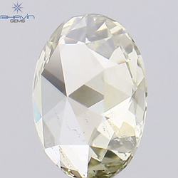 0.55 CT Rose Oval Shape Natural Diamond Brown Yellow Color SI1 Clarity (6.62 MM)