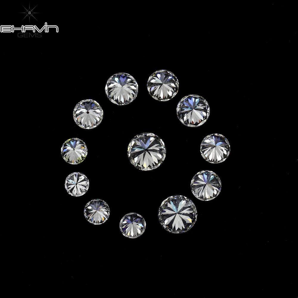 0.66 CT/12 Pcs Round Shape Natural Loose Diamond White Color VS2 Clarity (3.00 MM)