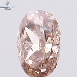0.09 CT Oval Shape Natural Diamond Pink Color I1 Clarity (3.13 MM)