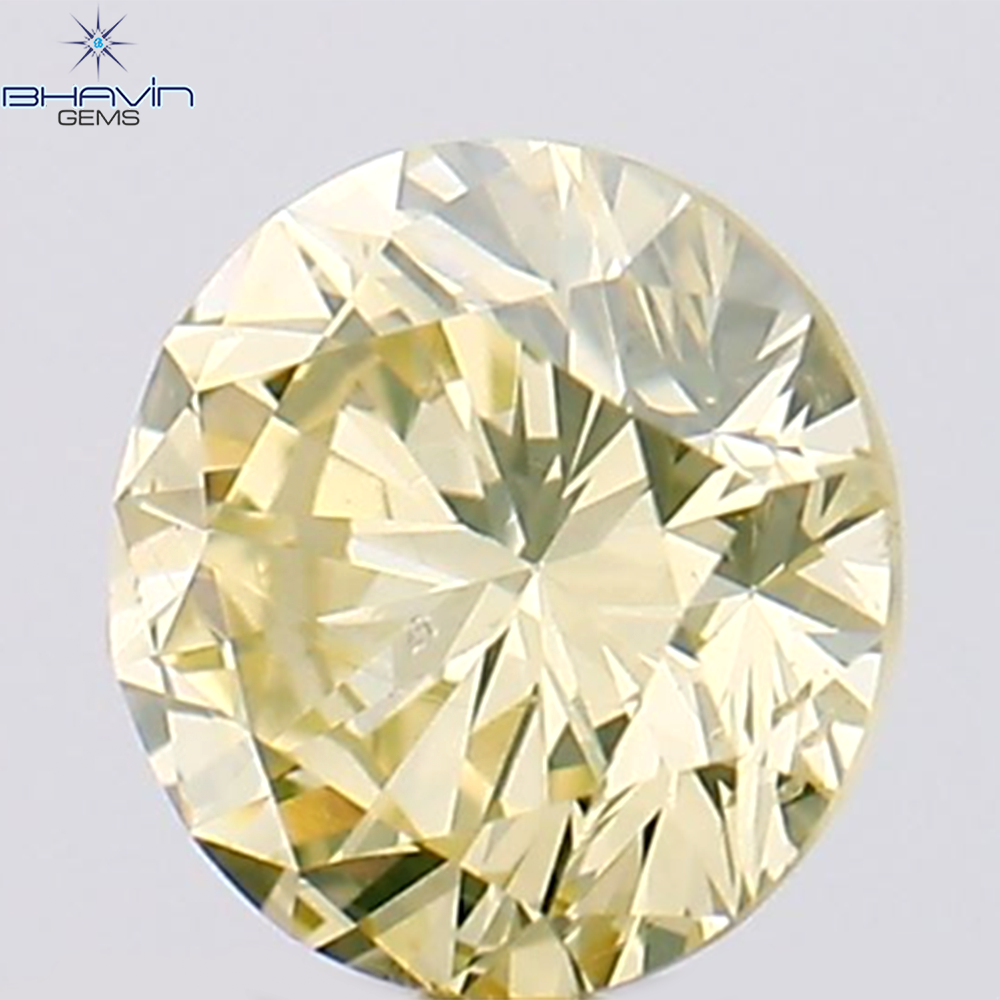 0.30 CT Round Shape Natural Loose Diamond Yellow Color VS2 Clarity (4.18 MM)