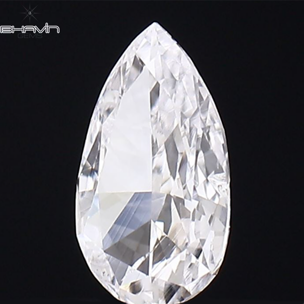 0.12 CT Pear Shape Natural Diamond White Color SI1 Clarity (4.85 MM)