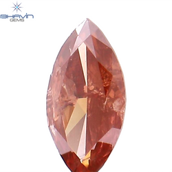 0.25 CT Marquise Shape Natural Diamond Pink Color I1 Clarity (6.14 MM)