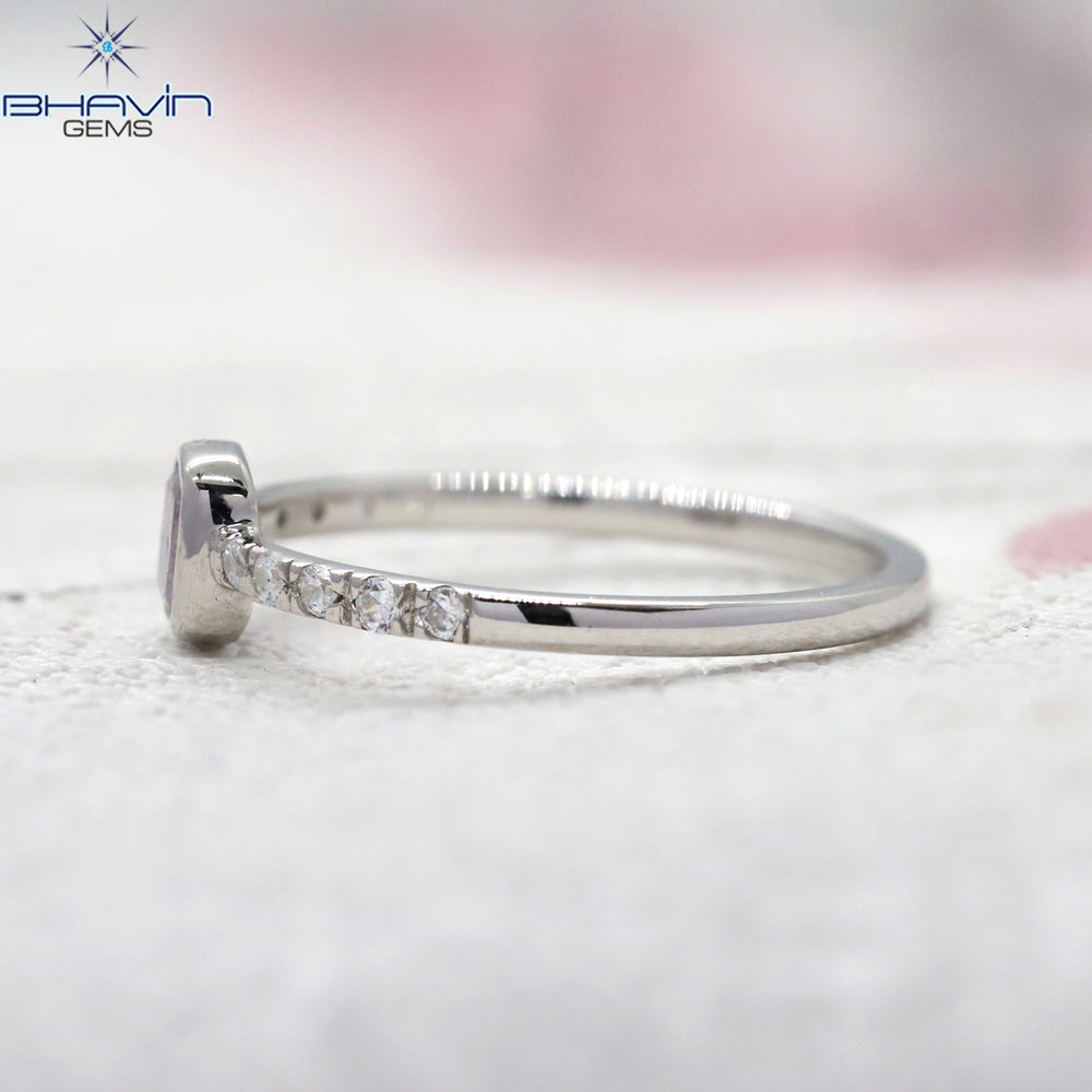 Cushion Diamond Natural Diamond Ring Pink Color Gold Ring Engagement Ring