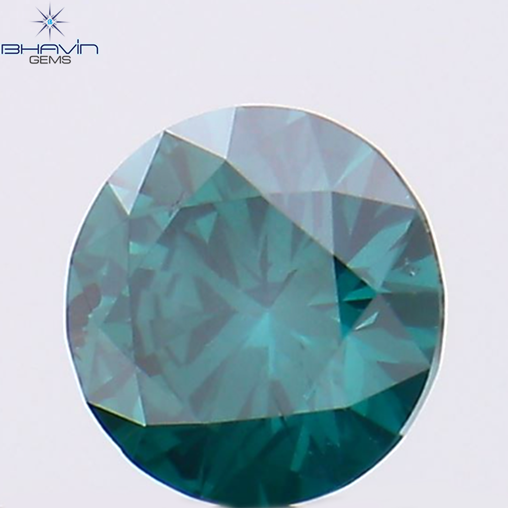 0.30 CT Round Shape Natural Diamond Blue Color SI1 Clarity (4.25 MM)