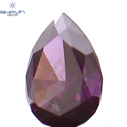 0.09 CT Pear Shape Natural Diamond Enhanced Pink Color SI2 Clarity (3.60 MM)