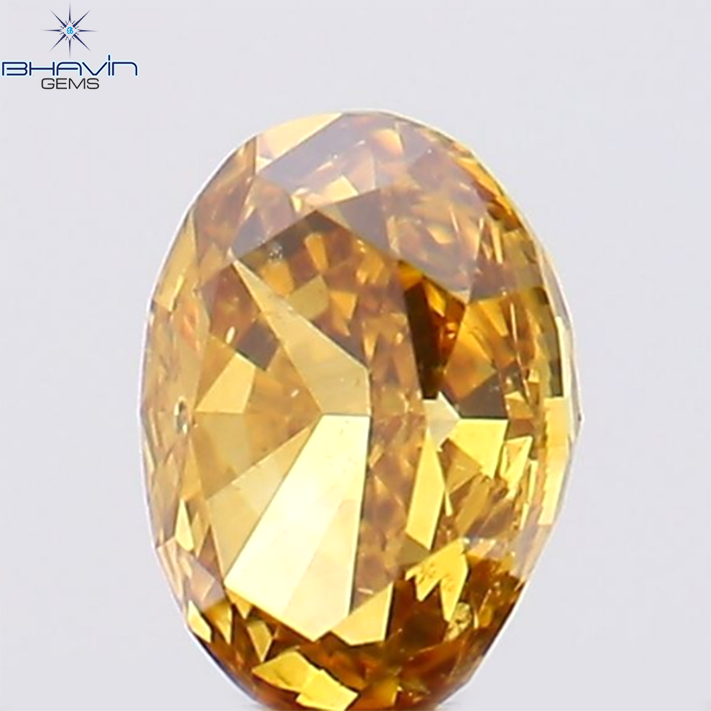 0.23 CT Oval Shape Natural Diamond Orange Color VS2 Clarity (4.02 MM)