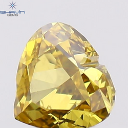 0.26 CT Heart Shape Natural Diamond Orange Color VS2 Clarity (3.68 MM)