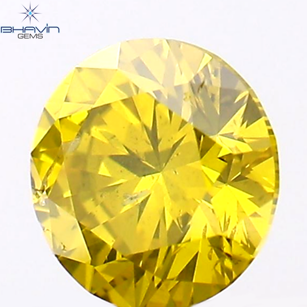 0.31 CT Round Shape Natural Diamond Yellow Color SI2 Clarity (4.32 MM)
