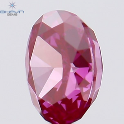 0.28 CT Oval Shape Natural Diamond Enhanced Pink Color VS1 Clarity (4.34 MM)