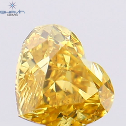 0.22 CT Heart Shape Natural Diamond Yellow Color SI1 Clarity (3.68 MM)