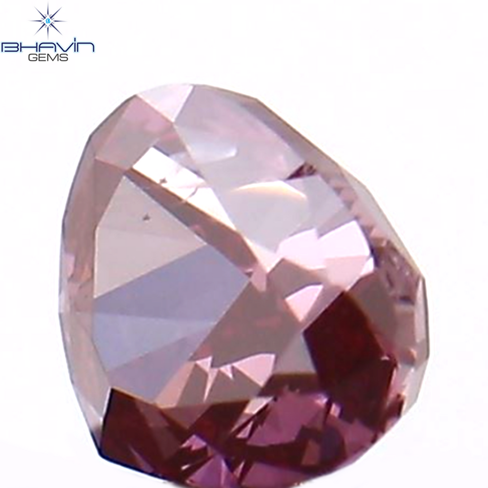 0.10 CT Heart Shape Natural Loose Diamond Pink Color VS2 Clarity (3.00 MM)