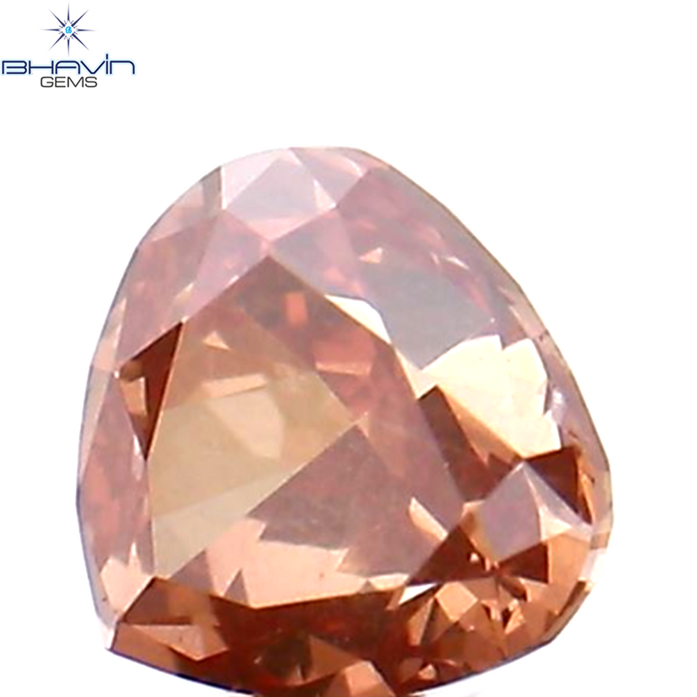 0.13 CT Heart Shape Natural Diamond Enhanced Pink Color SI1 Clarity (2.86 MM)