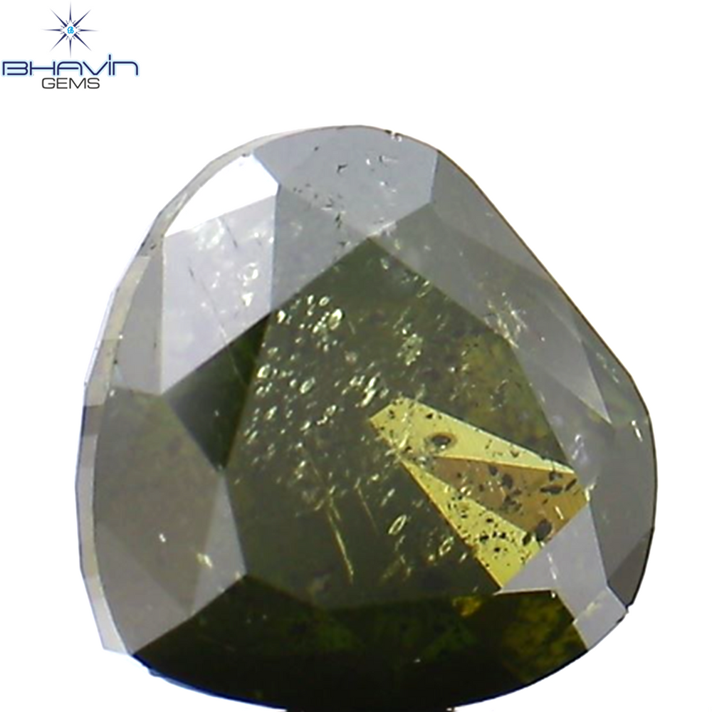 1.05 CT Heart Shape Natural Diamond Enhanced Green Color I2 Clarity (6.19 MM)