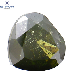1.05 CT Heart Shape Natural Diamond Enhanced Green Color I2 Clarity (6.19 MM)