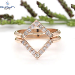 Princess Diamond Natural Diamond Ring Brown Color Gold Ring Engagement Ring