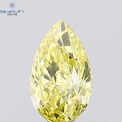 0.29 CT Pear Shape Natural Diamond Yellow Color VS1 Clarity (5.18 MM)