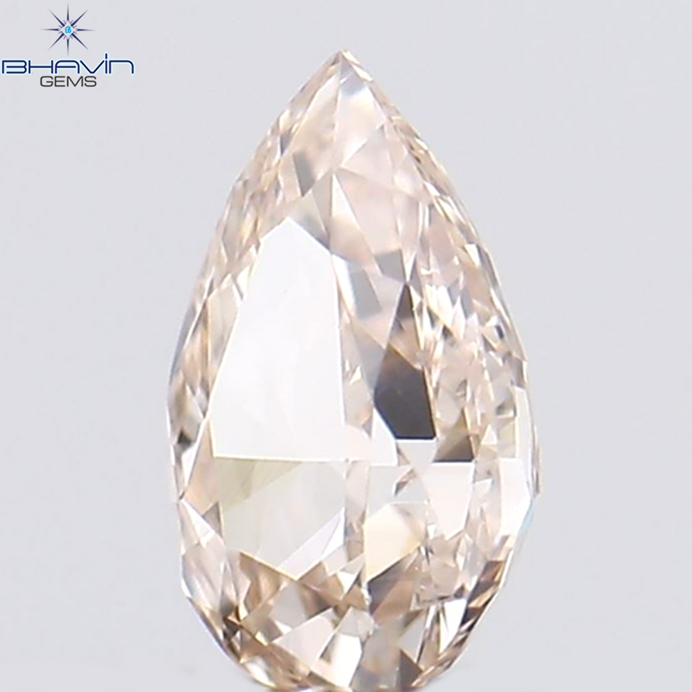 0.14 CT Pear Shape Natural Diamond Pink Color VS1 Clarity (4.20 MM)