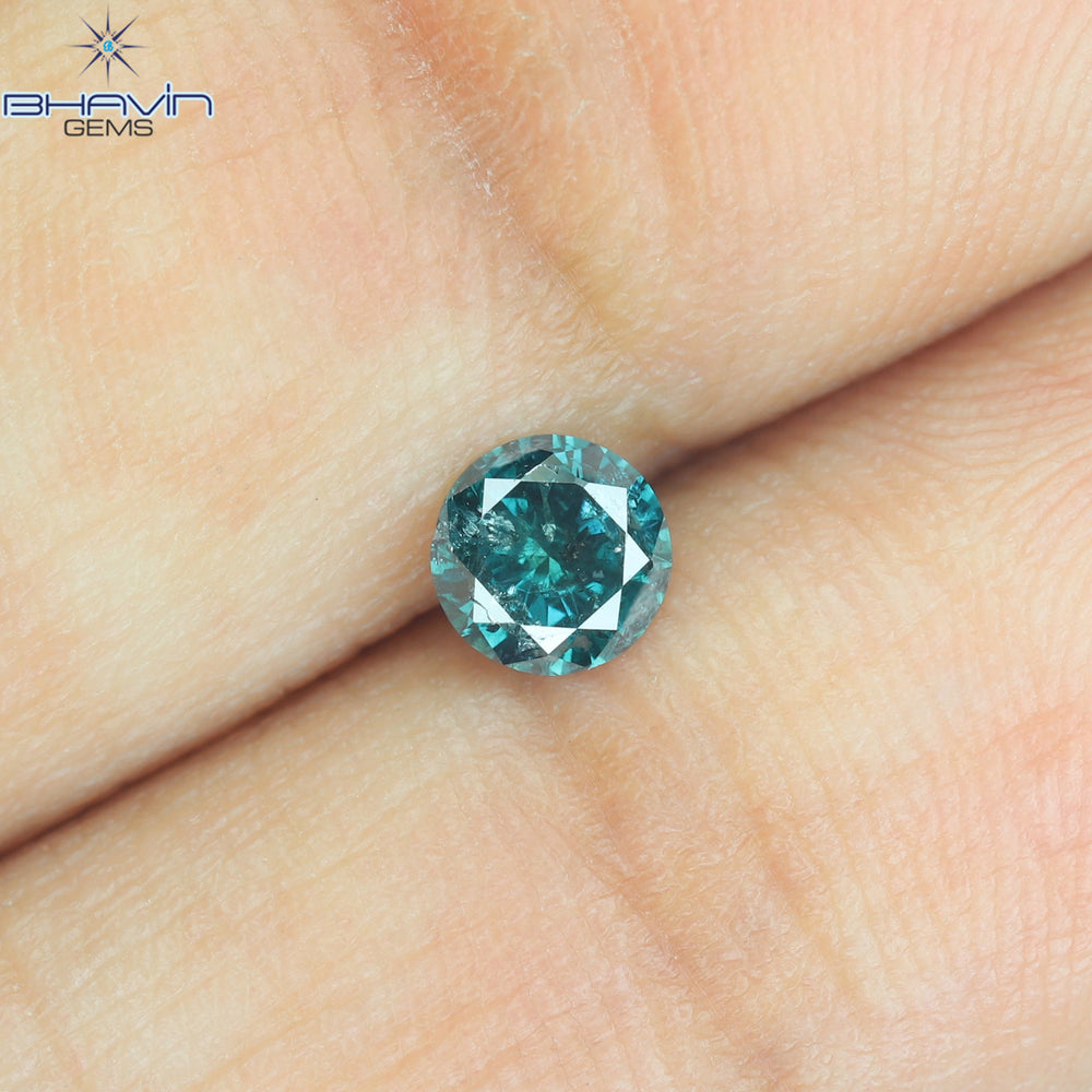 0.26 CT Round Diamond Natural Loose Diamond Blue Color I3 Clarity (4.14 MM)