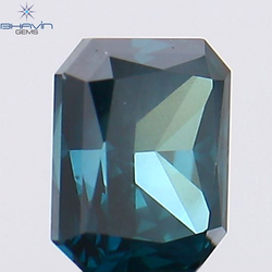 0.30 CT Radiant Shape Natural Diamond Blue Color VS2 Clarity (4.04 MM)