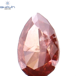 0.26 CT Pear Shape Natural Diamond Pink Color I1 Clarity (4.82 MM)