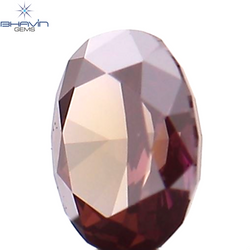 0.12 CT Oval Shape Natural Diamond Enhanced Pink Color VS2 Clarity (3.47 MM)