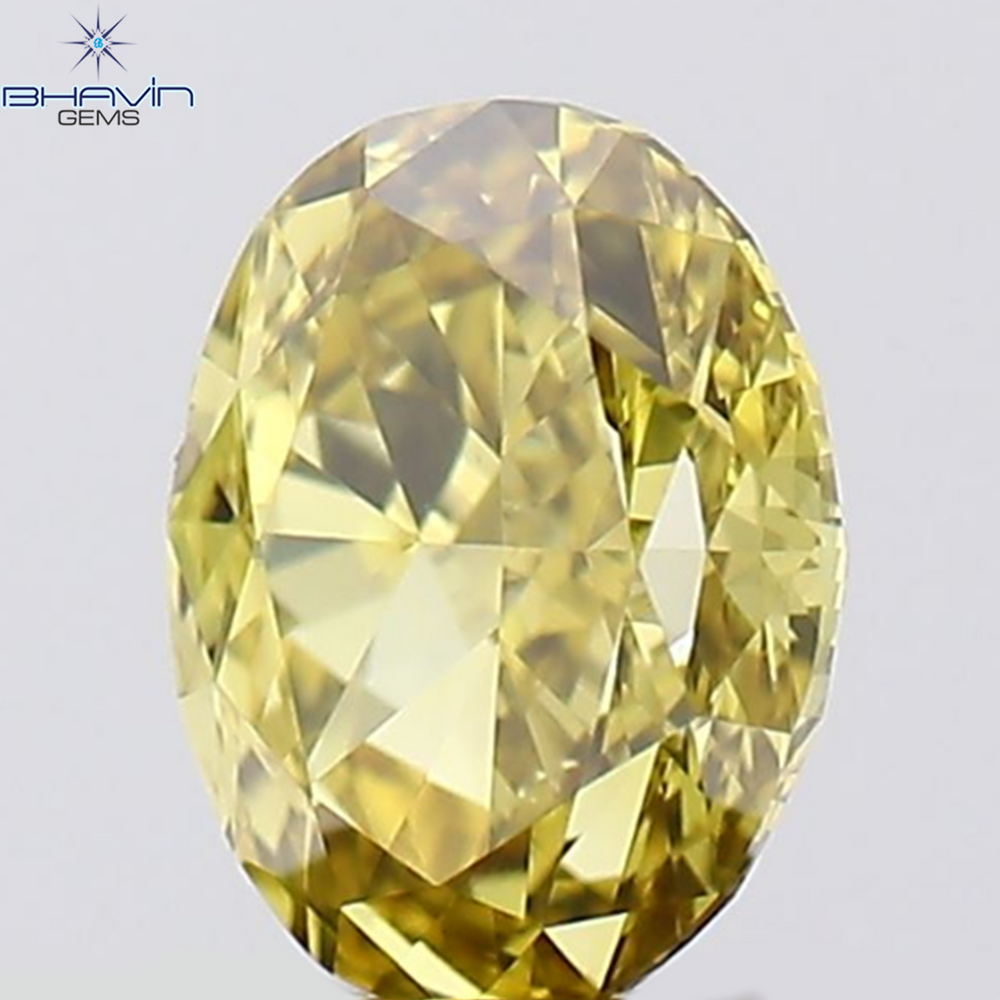 0.30 CT Oval Shape Natural Diamond Green Color VS1 Clarity (4.47 MM)