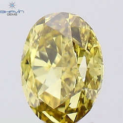 0.30 CT Oval Shape Natural Diamond Green Color VS1 Clarity (4.47 MM)