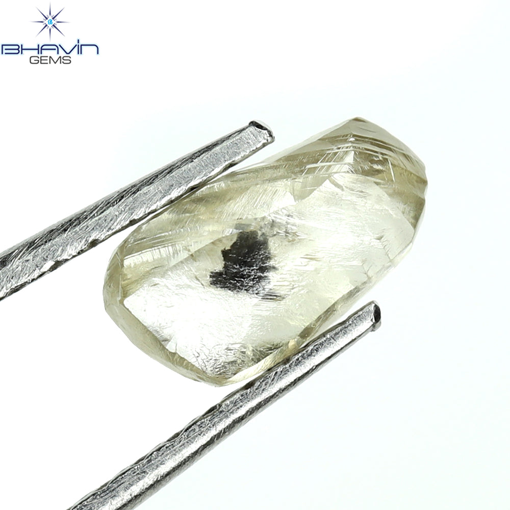 0.79 CT Rough Shape Natural Diamond Brown Color I1 Clarity (6.94 MM)