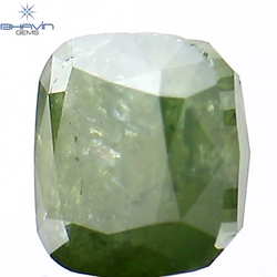 0.74 CT Cushion Diamond Natural Diamond Green Diamond Clarity I3 (4.85 MM)