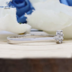 Round Diamond, White Diamond, Natural Diamond Ring, Engagement Ring