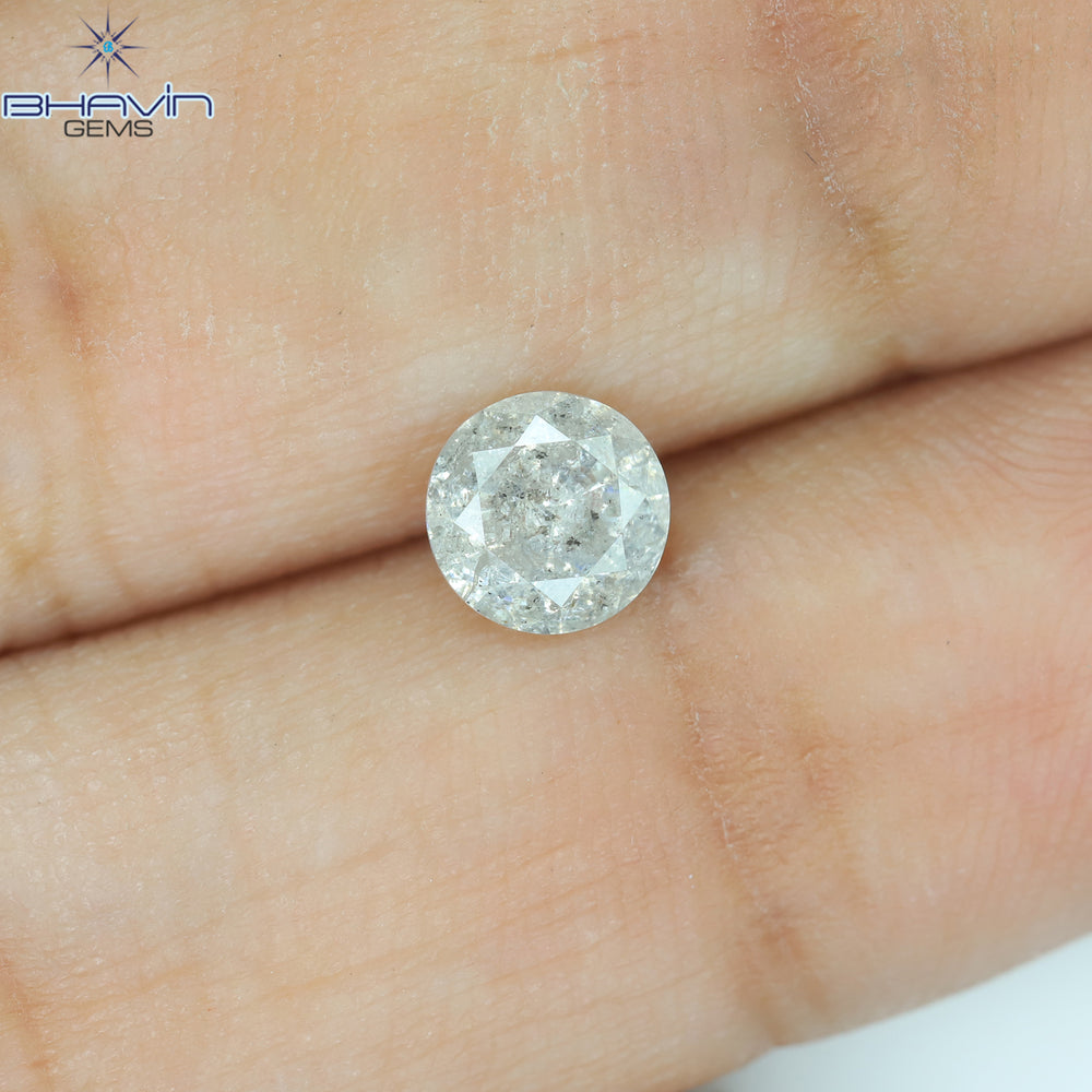 0.65 CT Round Shape Natural Diamond White Color I3 Clarity (5.36 MM)