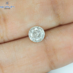 0.65 CT Round Shape Natural Diamond White Color I3 Clarity (5.36 MM)