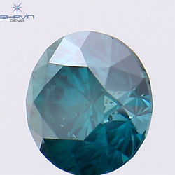 0.39 CT Round Shape Natural Diamond Blue Color SI2 Clarity (4.45 MM)