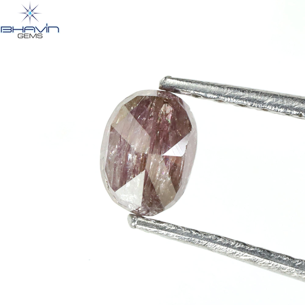 0.40 CT Oval Shape Natural Diamond Pink Color I3 Clarity (4.86 MM)