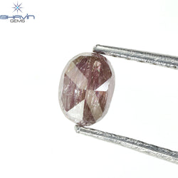 0.40 CT Oval Shape Natural Diamond Pink Color I3 Clarity (4.86 MM)