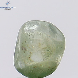 0.91 CT, Rough Shape, Natural Diamond, Greenish Blue Color, VS2 Clarity (5.03 MM)