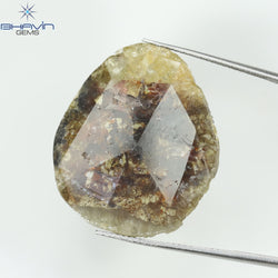 19.46 CT Slice Shape Natural Diamond Salt And Pepper Color I3 Clarity (31.05 MM)