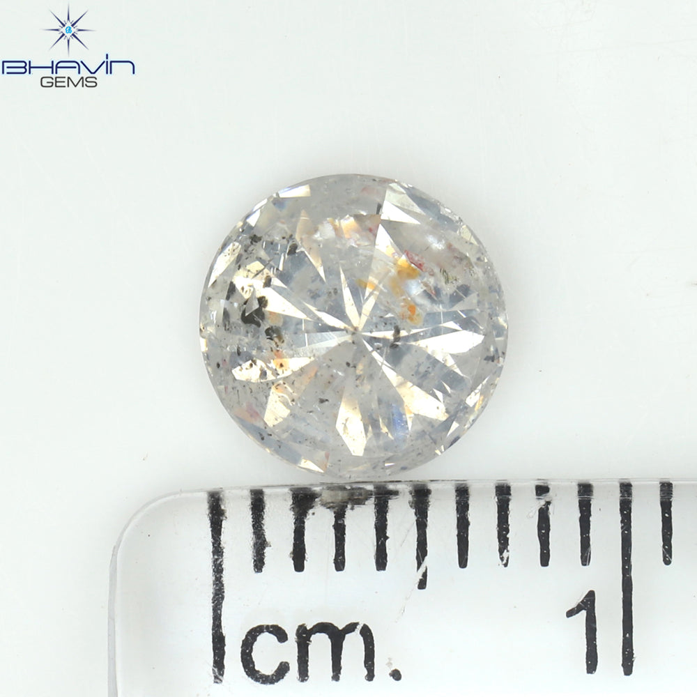 1.69 CT Round Shape Natural Loose Diamond White Color I3 Clarity (7.55 MM)
