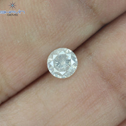 0.42 CT Round Shape Natural Diamond White Color I3 Clarity (4.80 MM)