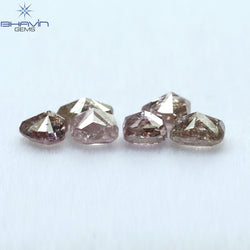 1.50 CT/6 Pcs Mix Shape Natural Diamond Pink Color I3 Clarity (4.05 MM)