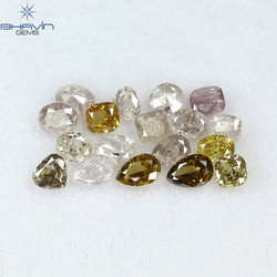2.32 CT/18 Pcs Mix Shape Natural Diamond Pink Color I2 Clarity (4.30 MM)