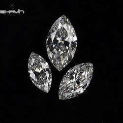 0.26 CT/3 PCS Marquise Shape Natural Diamond White Color SI Clarity (4.97 MM)