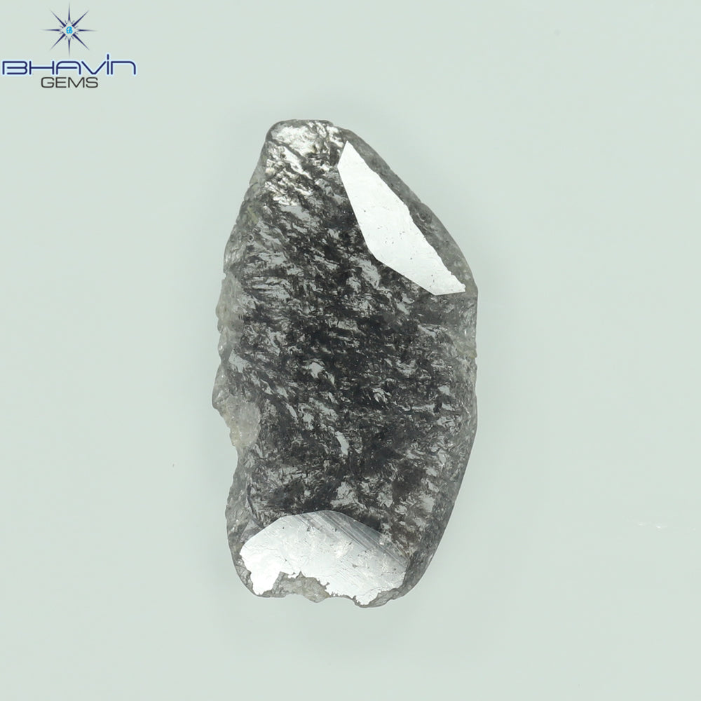 1.23 CT Slice Shape Natural Diamond Salt And Pepper Color I3 Clarity (14.00 MM)