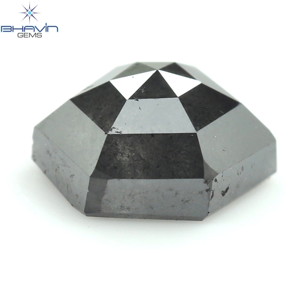 1.13 CT Hexagon Shape Natural Loose Diamond Salt And Pepper Color I3 Clarity (6.60 MM)