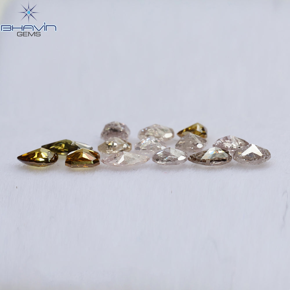 1.38 CT/14 Pcs Mix Shape Natural Diamond Pink Color I2 Clarity (4.75 MM)