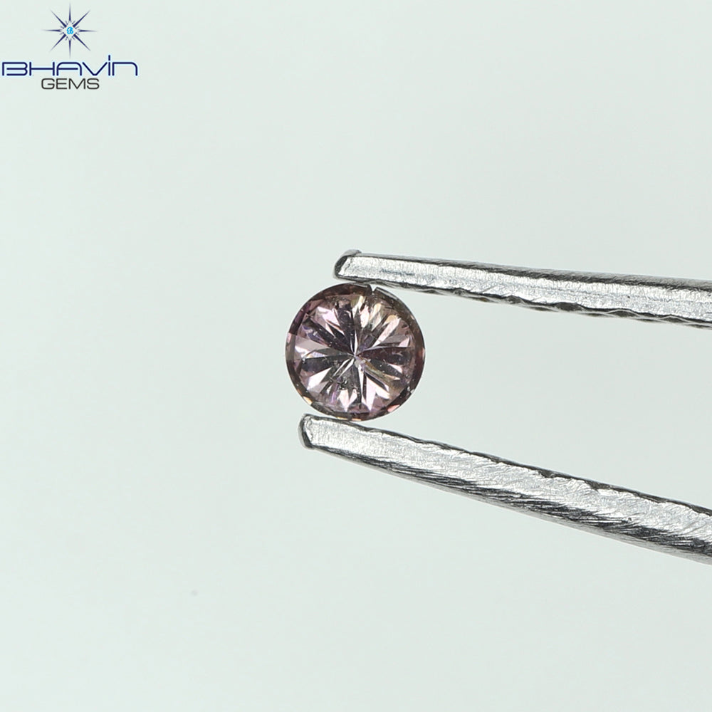 0.05 CT Round Shape Natural Diamond Pink Color I1 Clarity (2.30 MM)