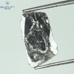 0.95 CT Slice Shape Natural Diamond Salt And Pepper Color I3 Clarity (11.56 MM)