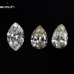 0.51 CT/3 Pcs CT Pear-Marquise Shape White Color SI Clarity (5.50 MM)