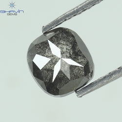 1.11 CT Cushion Shape Salt and Pepper Color Diamond Clarity I3 (5.59 MM)