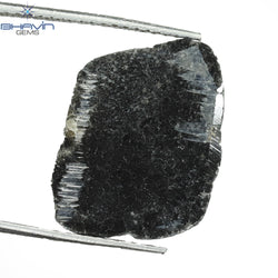 3.18 CT Slice Shape Natural Diamond Black Color I3 Clarity (16.64 MM)